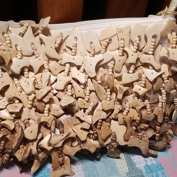 VTG Zan Of California Handbag Wood Details - Picture 3 of 6